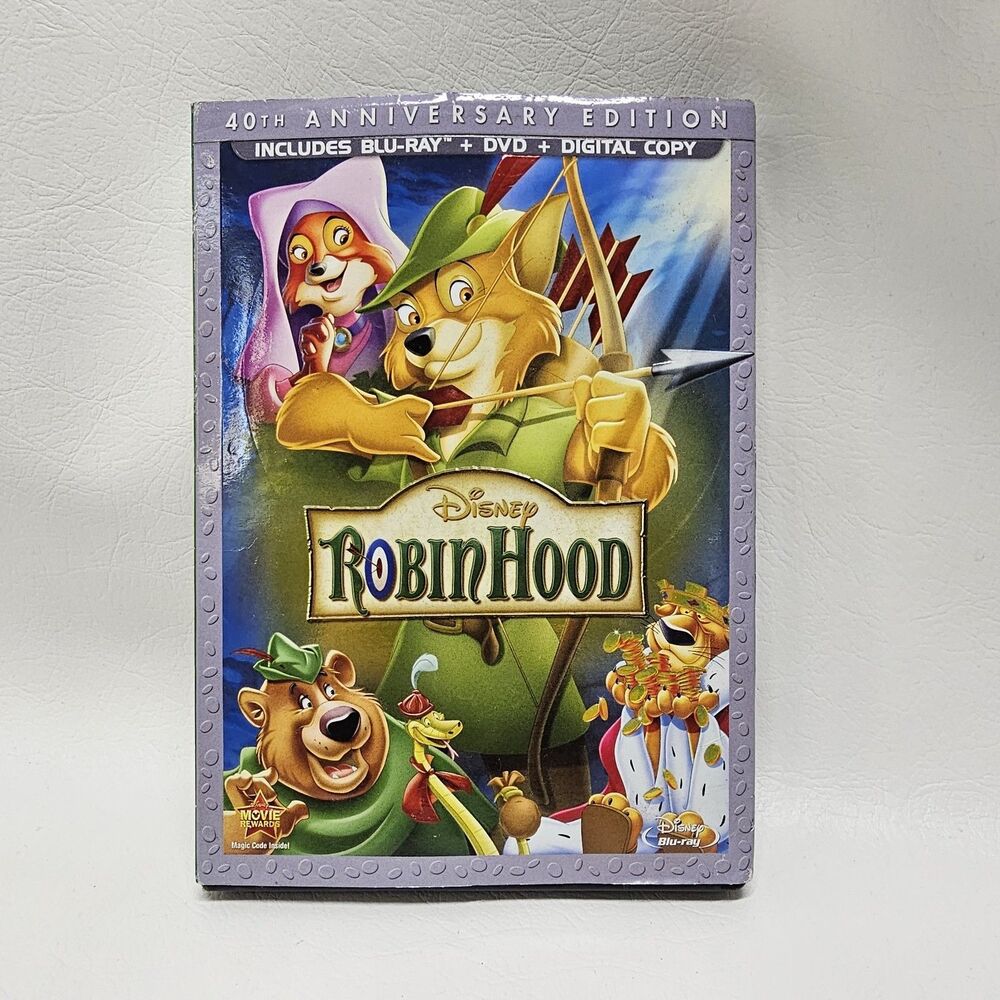 Disney Robin Hood 40th Anniversary Blu-ray DVD Set (No Digital Copy)